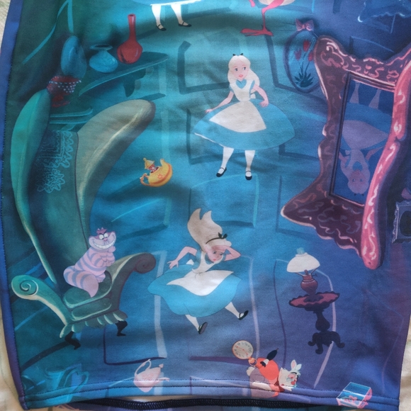 Blackmilk Alice in wonderland skirt - Picture 2 of 3